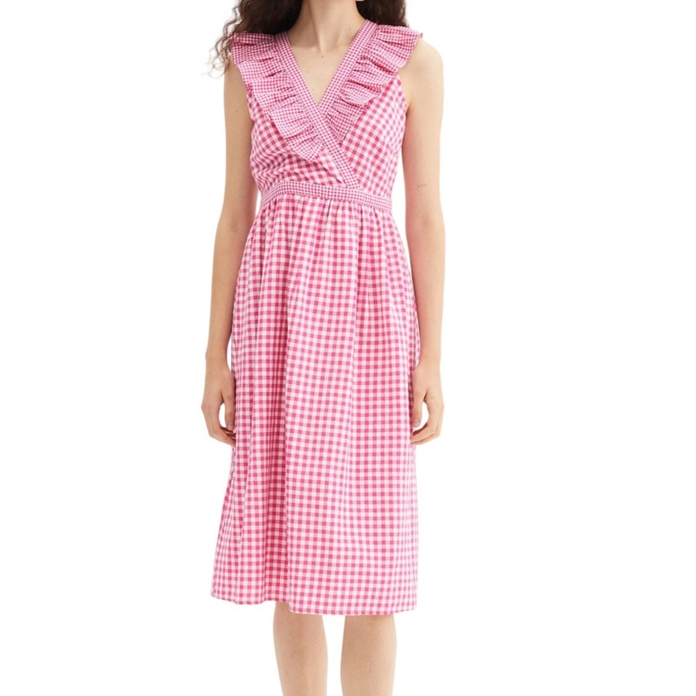 NWT Compañia Fantastica Gingham Midi Dress‎ - L
